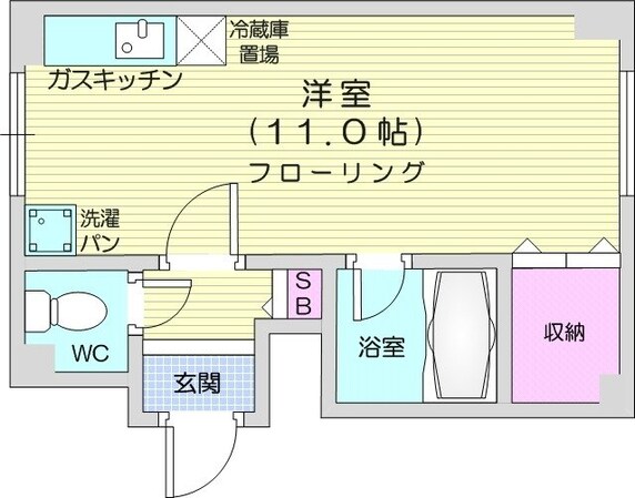 北２４条駅 徒歩4分 5階の物件間取画像